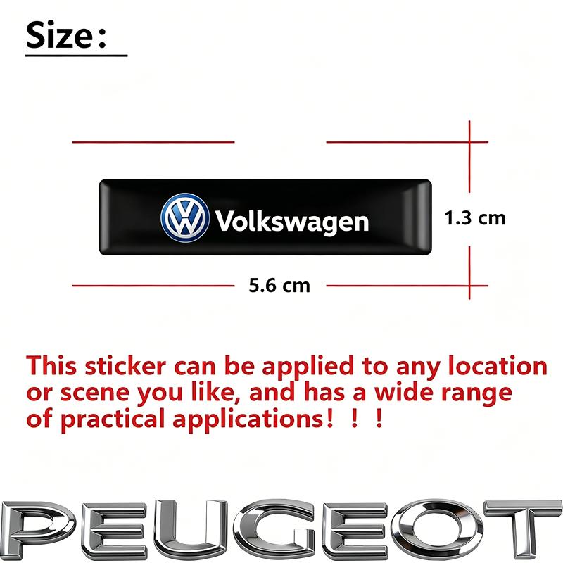 For Volkswagen b33D Epoxy Car Interior Exterior Decoration Sticker For VW GTI Polo Golf Passat B6B7 Tiguan Arteon CC Taigo Caddy Jetta Tire Valve