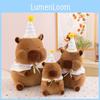 Capybara Birthday Hat Plush Toy Cute Stuffed Doll Cartoon Decoration Gift Kids