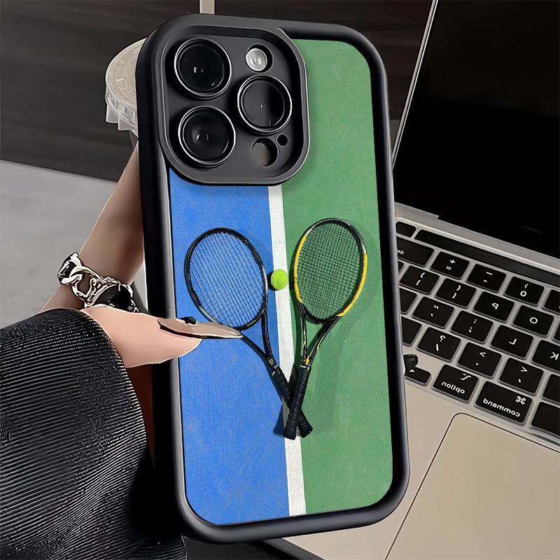 Чехол для телефона iPhone 17 Air 16E 15 16 Pro Max Теннисный Спортивный Чехол 14 Plus 13 12 Mini Мягкий Силиконовый Fundas