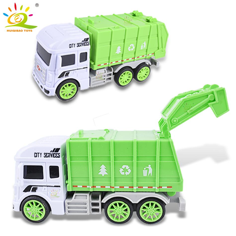 Литой автомобиль, инженерная модель, экскаватор, кран-самосвал, мусоровоз, классическая городская конструкция, детская игрушка для мальчика