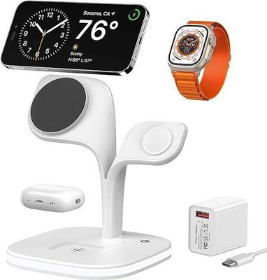 Беспроводная зарядка - Apple - Совместима с iPhone 16/15/14/13/12 - MagSafe - Ночник - 40 г