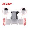 Электромагнитный клапан нормально закрытый, AC 220V/DC 12V, 1/2" 3/4" наружная резьба, пластиковый клапан для воды, давление 0.02-1 МПа, 1/10 шт.