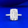 Simulation Emerald Cut 9 * 14Mm Rectangular Ring Ring