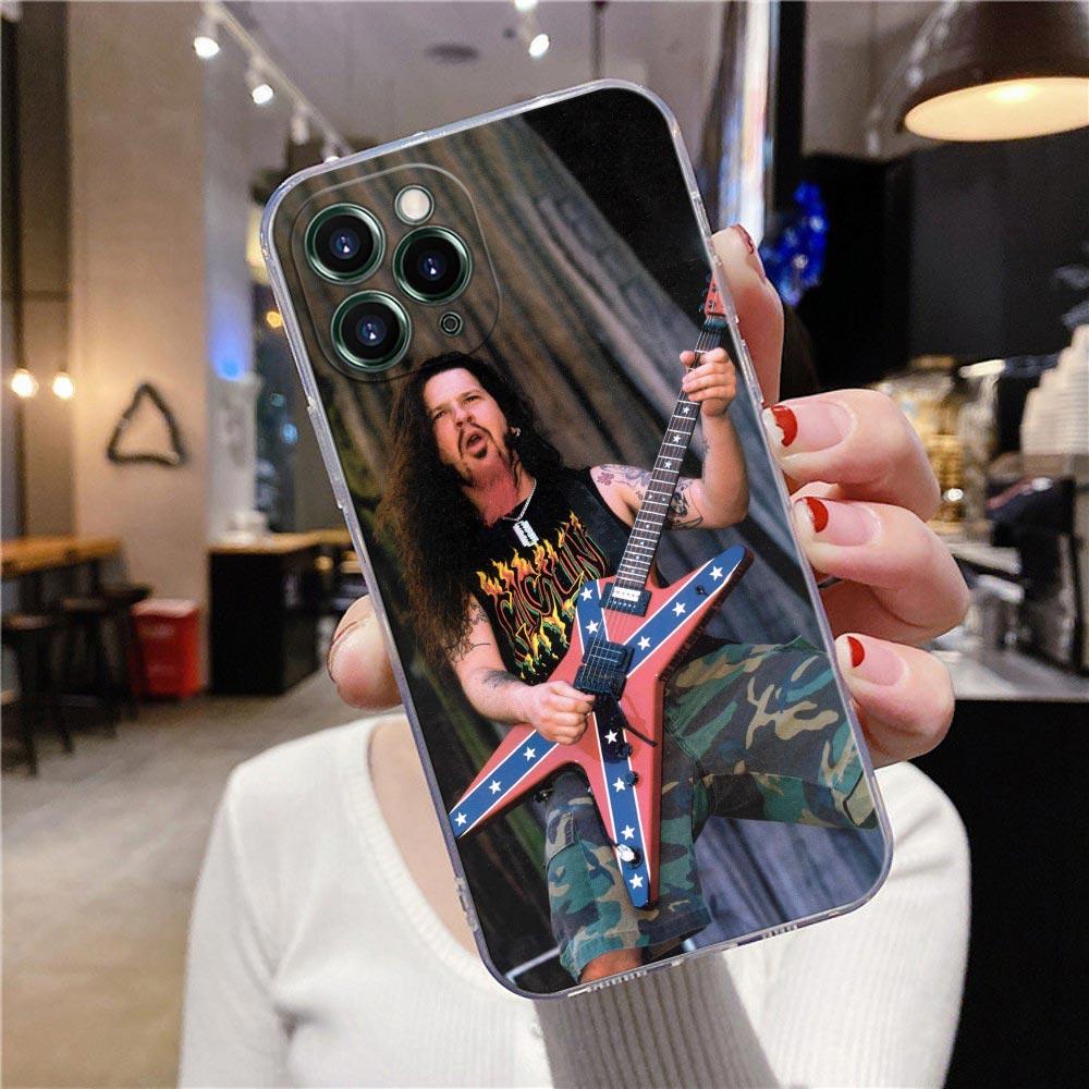 Прозрачный чехол для Apple iPhone 12 11 13 Pro Max mini XS X XR 7 8 Plus SE, чехлы Pantera Dimebag Darrell Guiar Rock Band