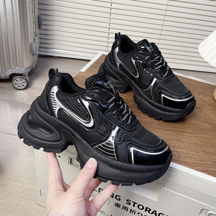 Чжао Рут, те же серебристые кроссовки для женщин, новинка 2024 года, весна и осень, платформа для увеличения роста для невысоких мужчин, спортивная и повседневная обувь