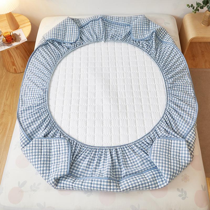 Хлопок, стираный хлопок, хлопковая постель, хлопковая шапочка, матрас, чехол для кровати, фиксированный нескользящий чехол, защитный чехол, полный комплект, пылезащитный чехол