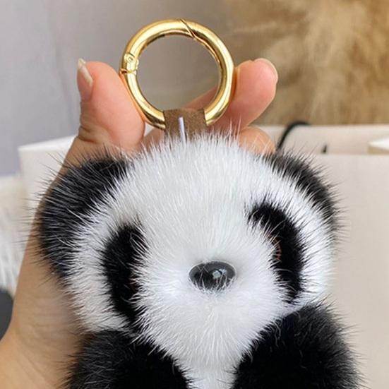 Маленькая панда кукла сумка орнамент брелок кулон женщин плюшевая милая имитация