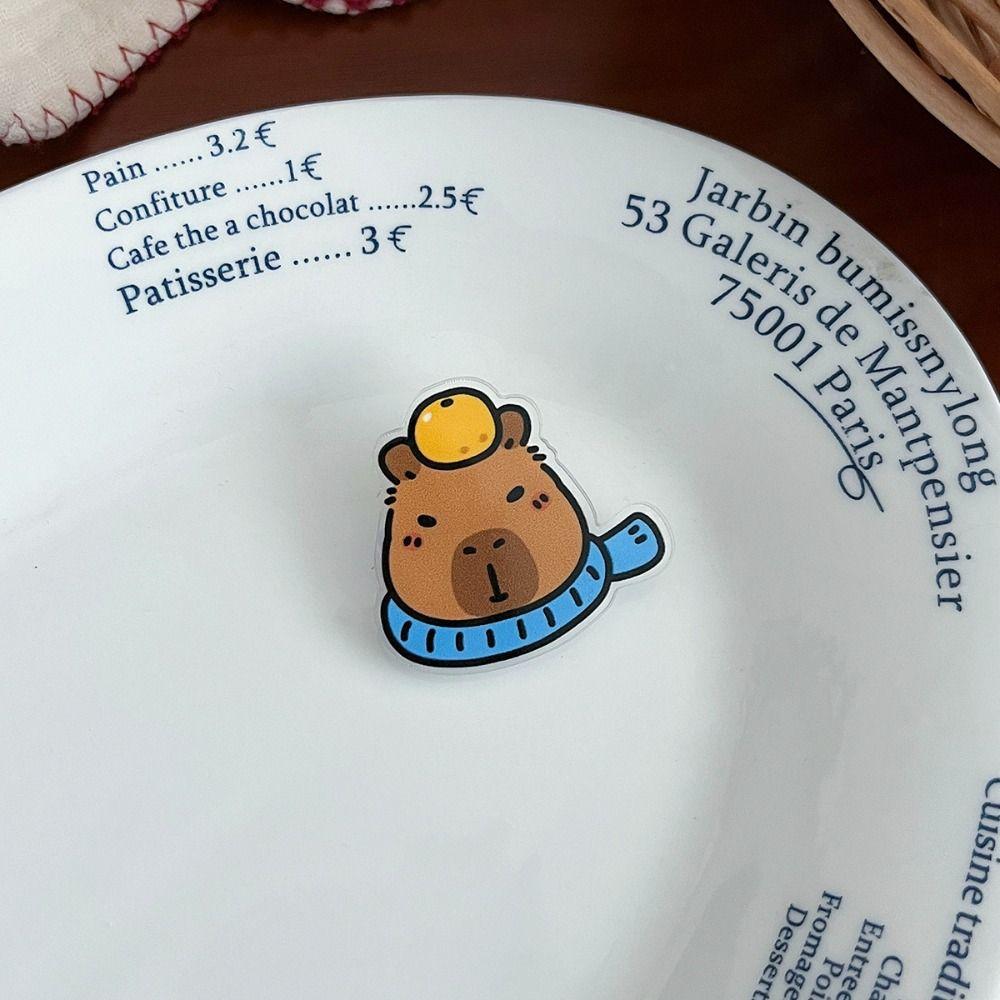 Милая брошь капибара, значок животного Капибара, булавка с изображением капибары, унисекс