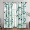 2-Piece Cartoon Dinosaur Print Curtains, Polyester Fabric, Machine Washable, Suitable For Bedroom Living Room Decoration