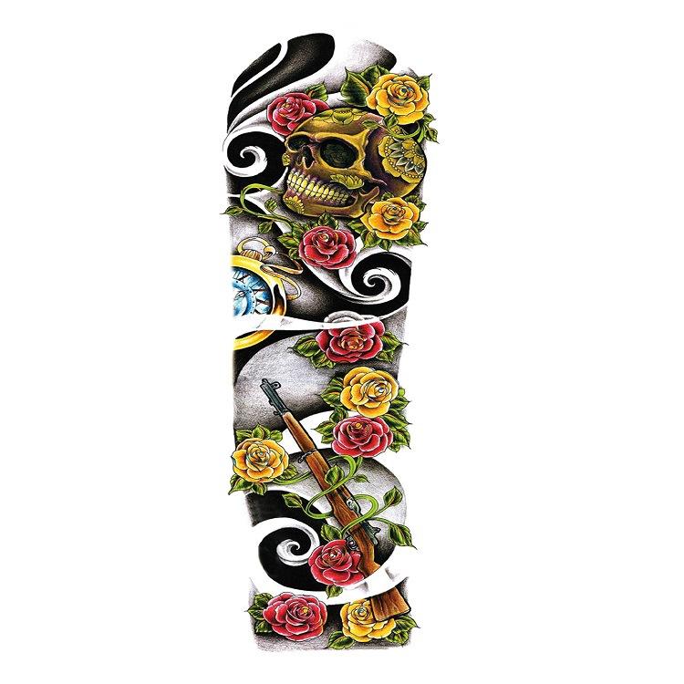 Наклейка на всю руку с татуировкой, большая цветочная наклейка на руку, водонепроницаемая наклейка на всю руку, имитация татуировки, набор Amazon, отдельная татуировка