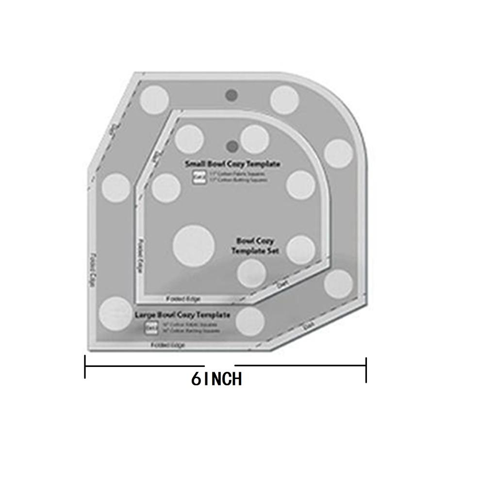 Набор шаблонов для грелок на миску своими руками, Набор режущих линеек для микроволновой миски, Акриловый квилтинговый трафарет для шитья, Подставка для миски с горячей/холодной едой