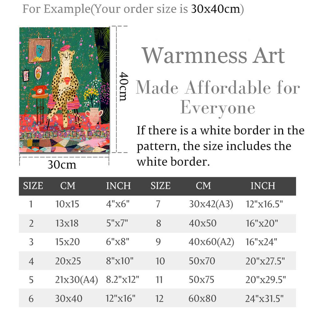 Abstract Tattooed Woman Wall Art Canvas Painting Prints Girl with Animal Flower Pictures Living Room Bedroom Wall Posters Decor