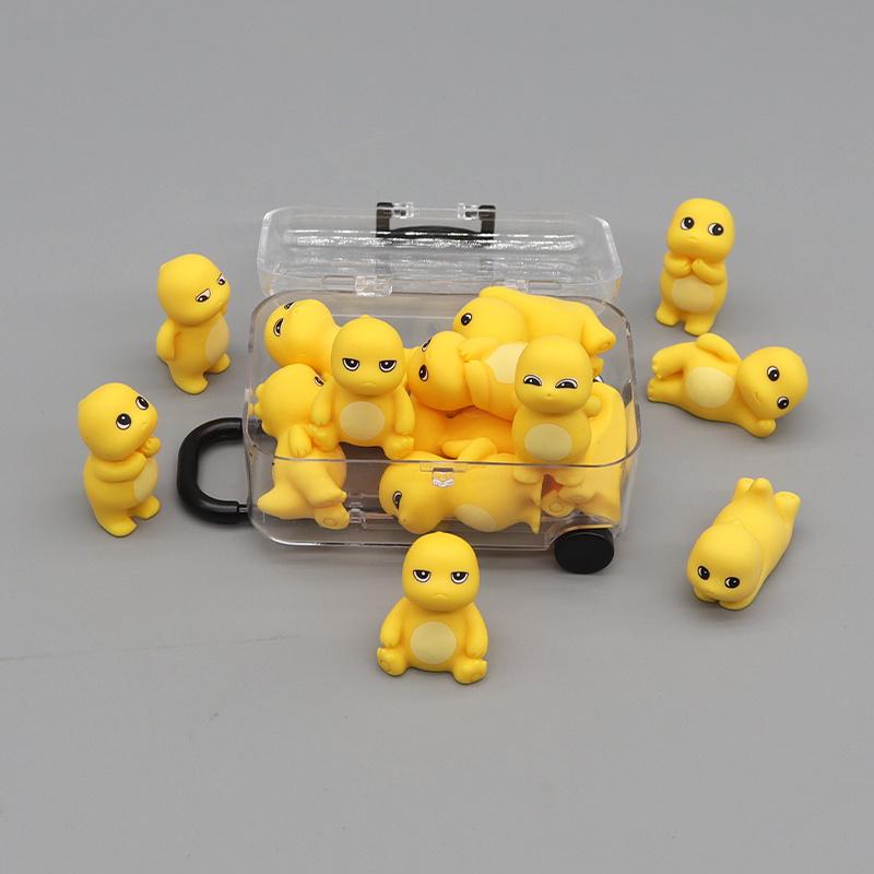 Mini Cartoon Little Milk Dragon Glow Toy Doll Ornaments Desktop Car To Send Children'S Toys Complete Sets Of Cute Ornaments