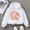 Warm Hooded Sweatshirt,Trendy Cartoon Puppy With Decorative Capital Letter Print, Breathable Pullover Suitable For Kids Daily Sports And Casual Outing