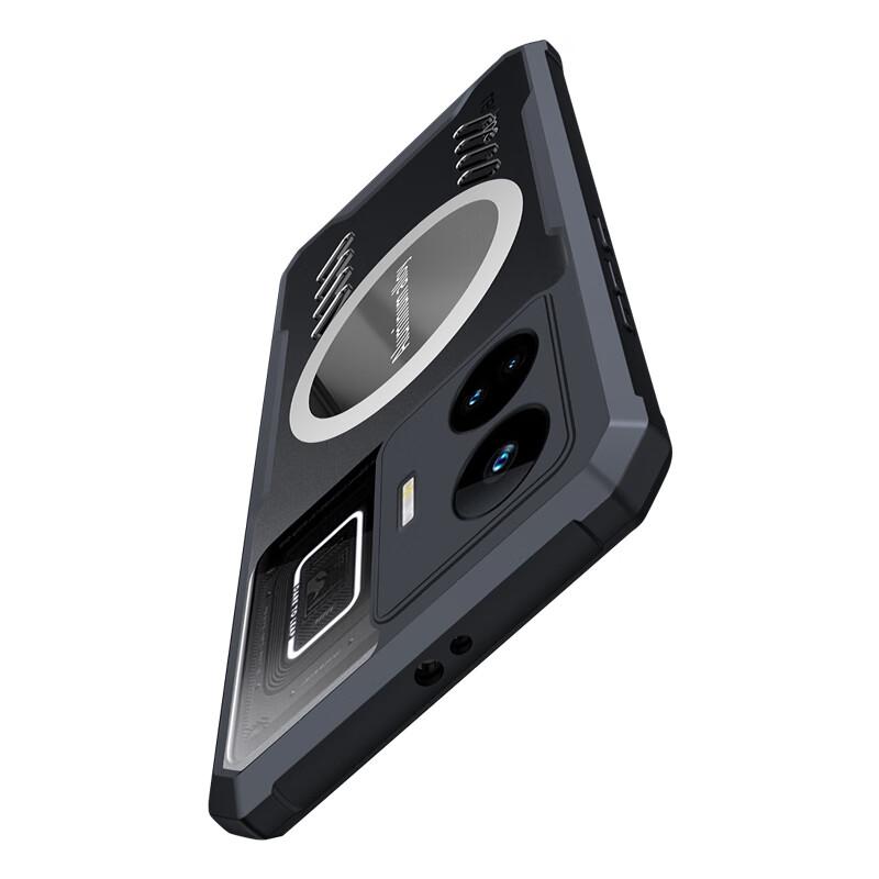 Case for Realme GT Neo5, Full Coverage Lens Protection, Anti-drop, Four-corner Collision Protection, Transparent, Metal Magnetic , Compatibl