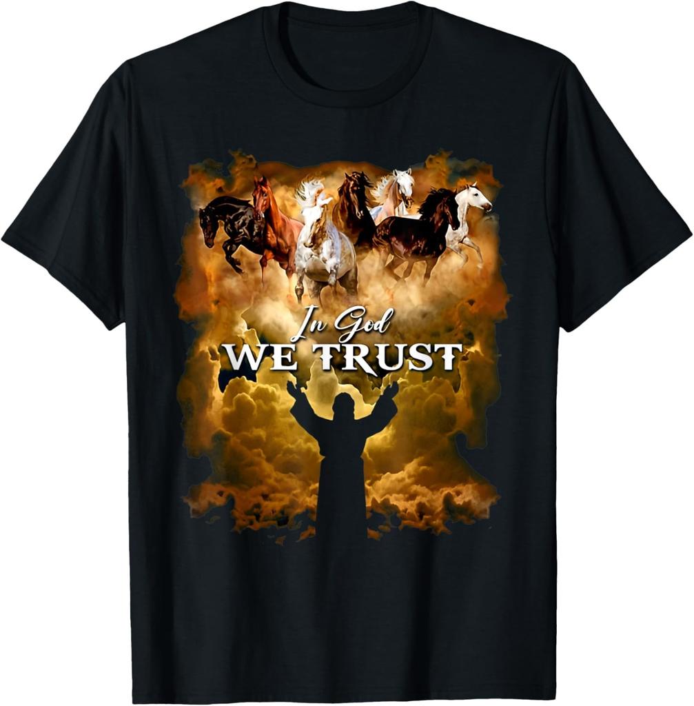 Jesus Horse In God We Trust - Christian gifts T-Shirt