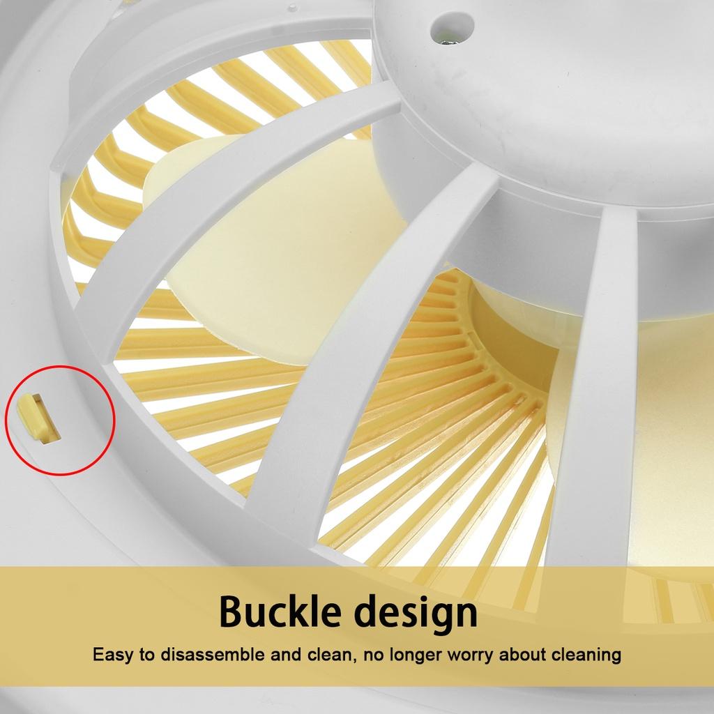 E27 Современный светодиодный потолочный светильник со встроенным вентилятором E27 Потолочный вентилятор с беспроводным подключением и освещением для гостиной