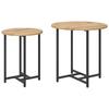Modern Metal Frame Side Table Set of 2, High and Low, Living Room Decorative Tables, Coffee Tables