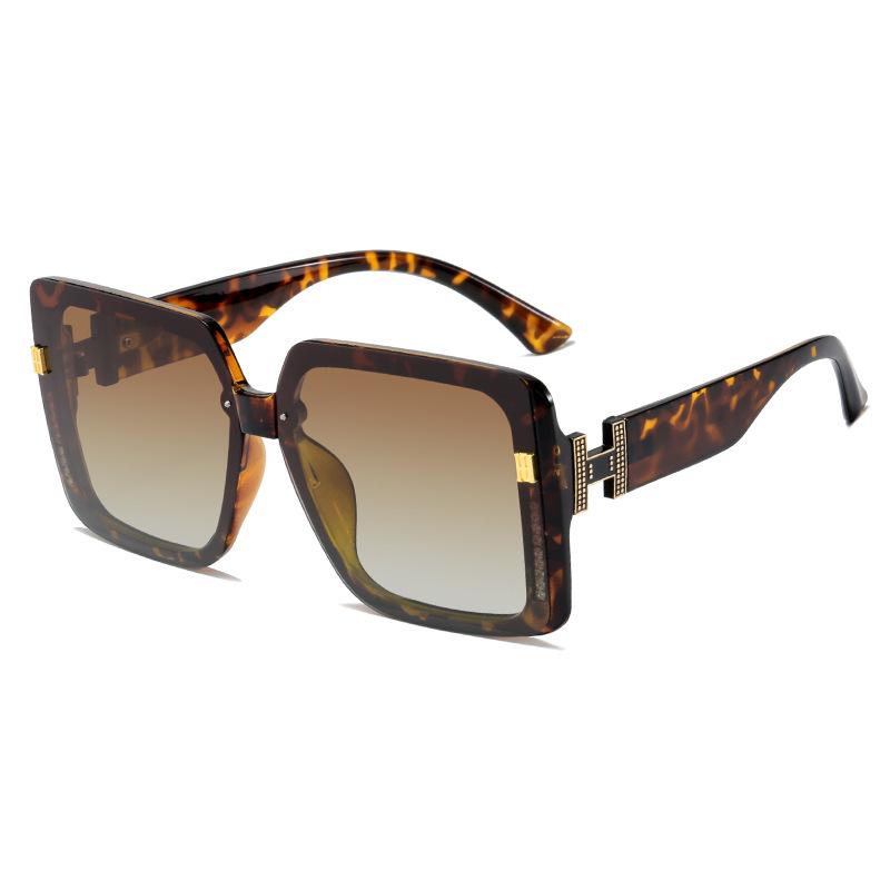 Солнцезащитные очки с поляризацией высокой четкости Модные очки с большой оправой Высокого класса Квадратные солнцезащитные очки 9136