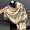Premium High-quality Air-conditioned Room Shawl Outside Women's Summer Office Nap Imitation Cashmere Fringed Warm Scarf