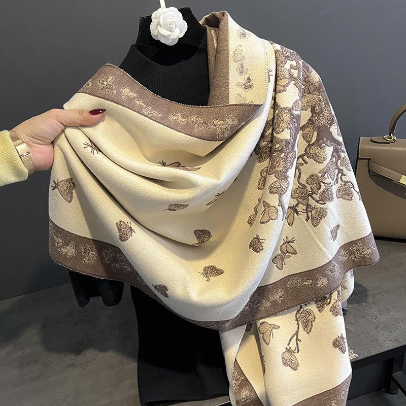 Premium High-quality Air-conditioned Room Shawl Outside Women's Summer Office Nap Imitation Cashmere Fringed Warm Scarf