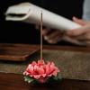 Керамический держатель для благовоний с пионом, роза с пионом, керамический поднос для благовоний с цветком, вставки для благовоний с пионом, офис