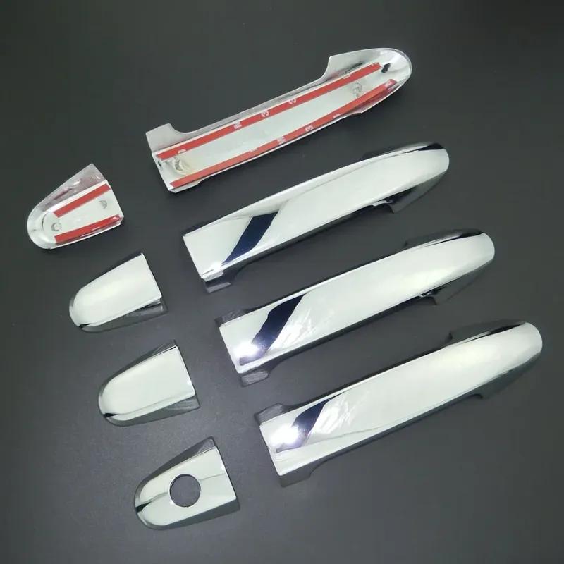 Handle Chrome Silver Door Bowl Cover For Hyundai Santa Fe Santafe 2007-2012 Cars Accessories Stickers