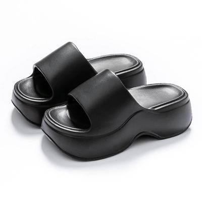 Женские летние тапочки на толстой платформе, удобные босоножки на танкетке, женские нескользящие туфли на толстой подошве