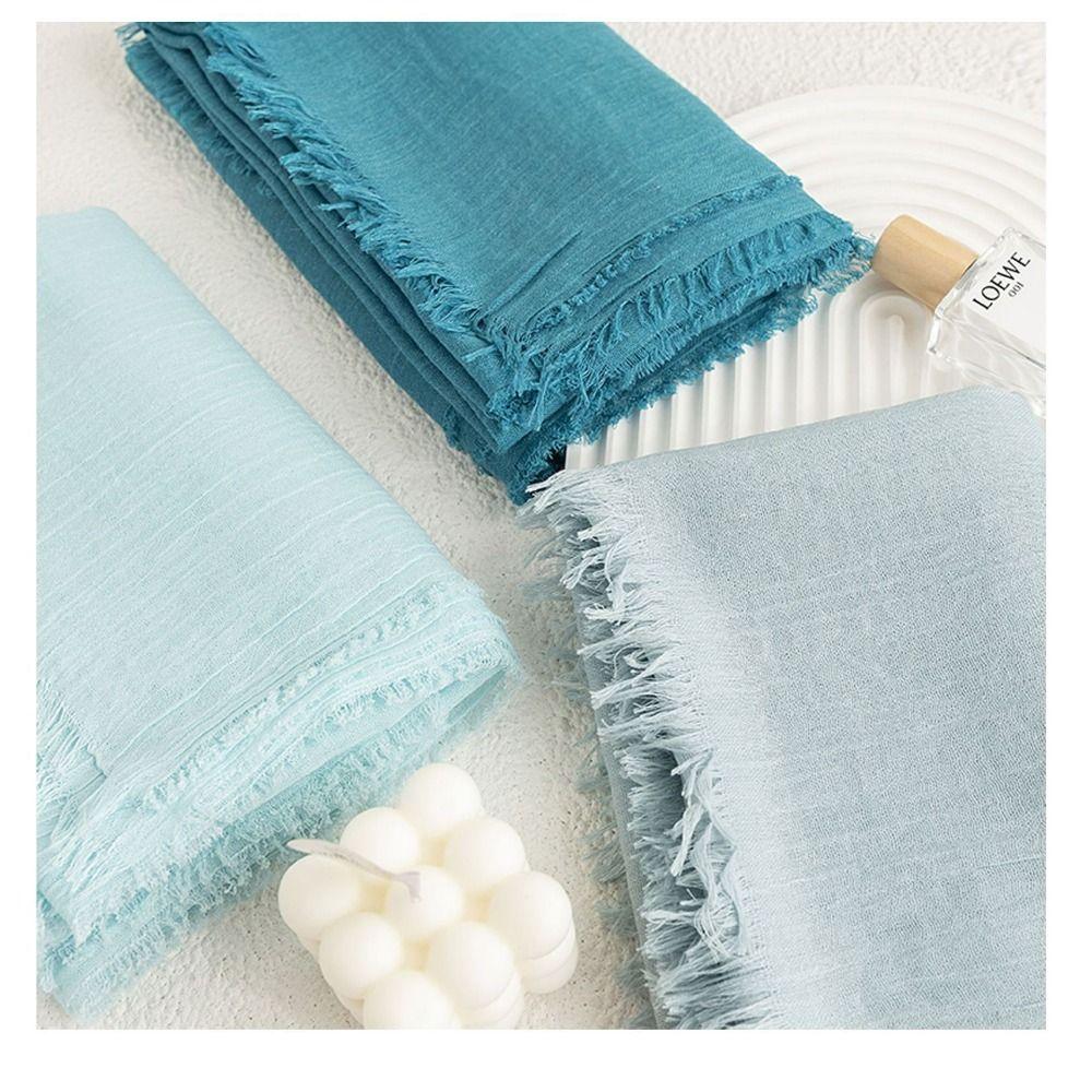 Однотонная пляжная шелковая шаль из хлопка и льна, накидки для бикини, дышащая, в стиле бохо, женская