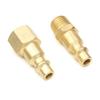 5pcs/set Air Fittings Air Coupler and Plug Kit Solid Brass Quick Connector Set Industrial 1/4" NPT Air Tool Fittings Set
