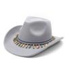 Осенне-зимняя струящаяся бусина в тибетском этническом стиле, цилиндр для джаз-танца, мужская и женская шляпа с большим карнизом