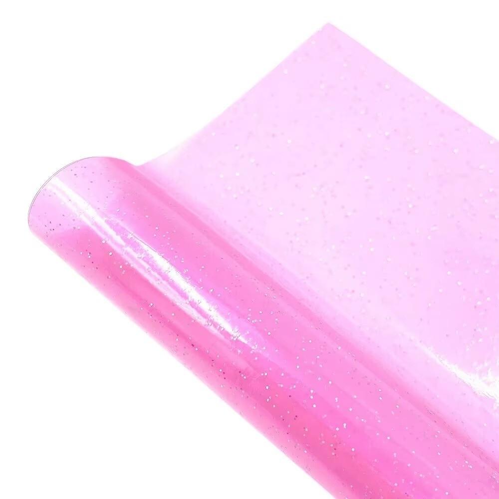 Waterproof Transparent Vinyl Fabric Flexible Faux Synthetic Leather  Sewing Crafts