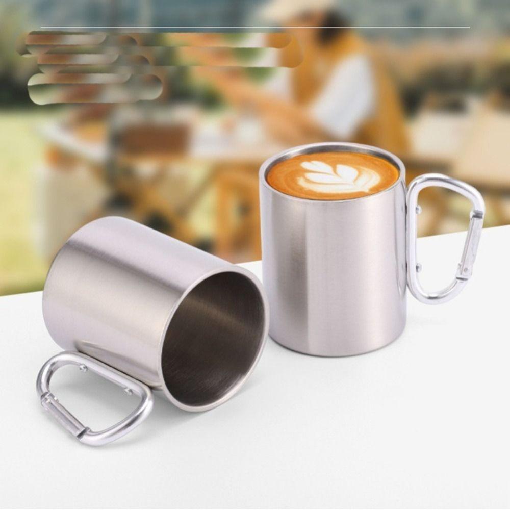 1Pcs 220/300ml Stainless Steel Cup Portable Outdoor Camping Mug Durable Hike Cup