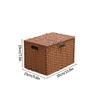 Baskets with Lid Storage Box Cover Closet Organizer Imitation Rattan Baskets  for Clothing Clothes Food  Kitchen  Organizer