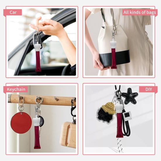 Брелок в виде помады, силиконовая шляпа-корона, брелок в виде помады, сумки, рюкзаки, портативный, универсальный аксессуар