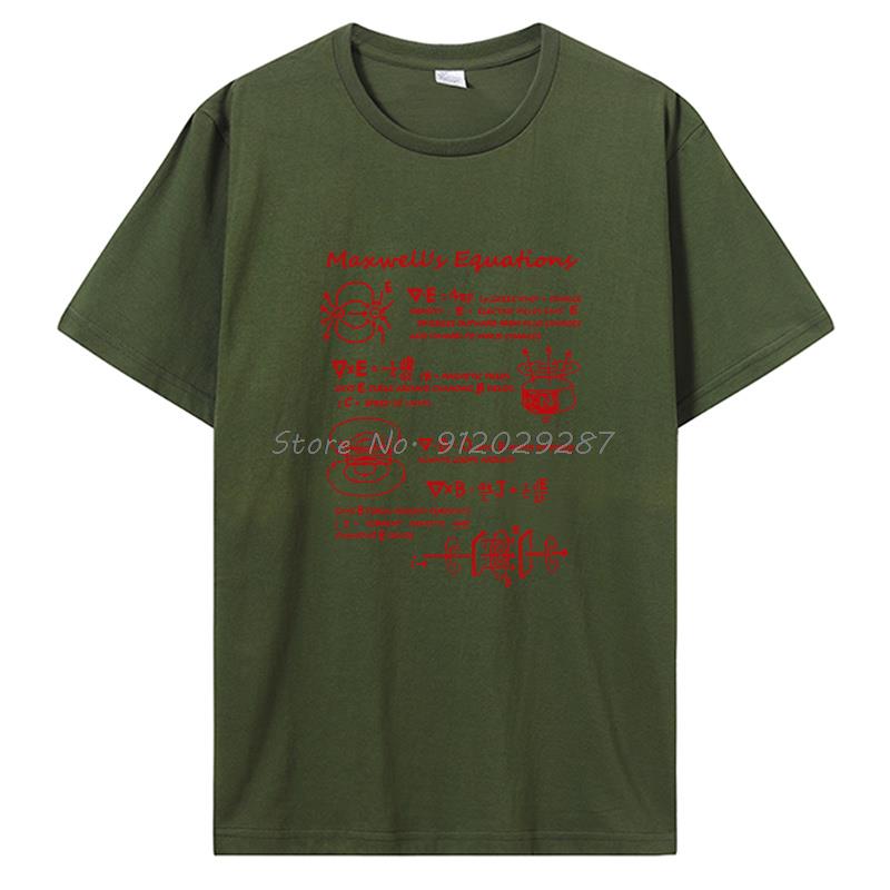 Забавная футболка с электромагнитной физикой и уравнением Максвелла, хлопковая футболка, подарки на день рождения, летняя футболка в стиле «мужская одежда»