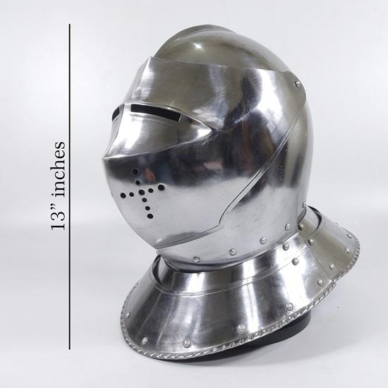 Средневековый рыцарский шлем Ларп Необычные доспехи Костюм Платье, Средневековый шлем крестоносца, Шлем тамплиера