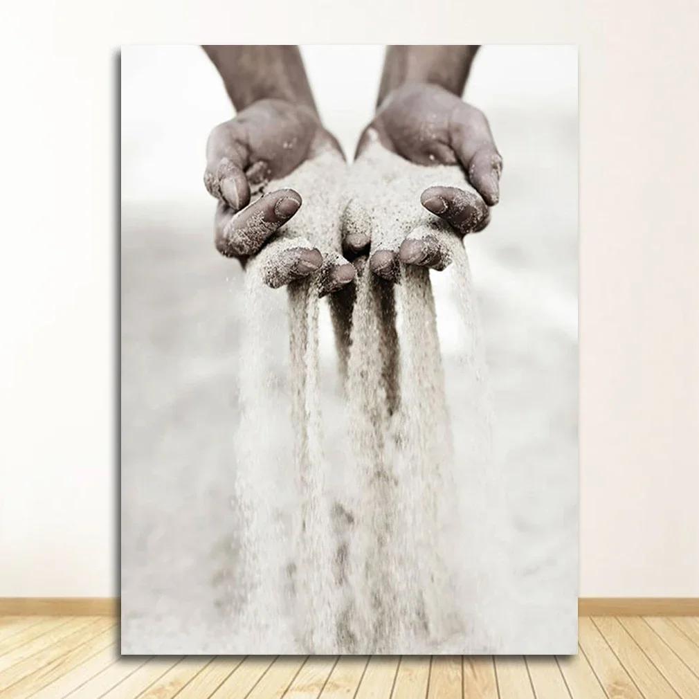 Постер Принт Модное Фото Пары Влюбленные Декор Комнаты1 Черно-белый Романтический Рука в руке Холст Картина Цитаты о любви Настенное искусство