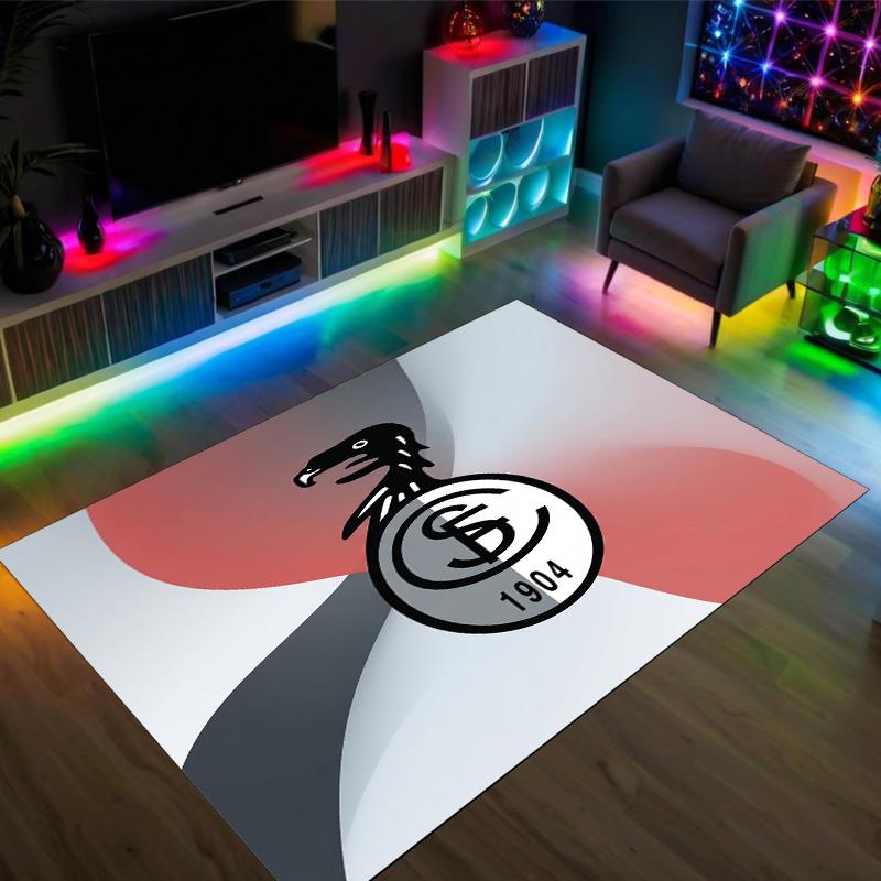 SC Freiburg FC Design Crystal Velvet Carpet Cozy Non?Slip Printed Rug For Bedroom Living Room Entrance