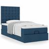 Maison Exclusive - Lit ottoman avec matelas bleu 100x200 cm tissu