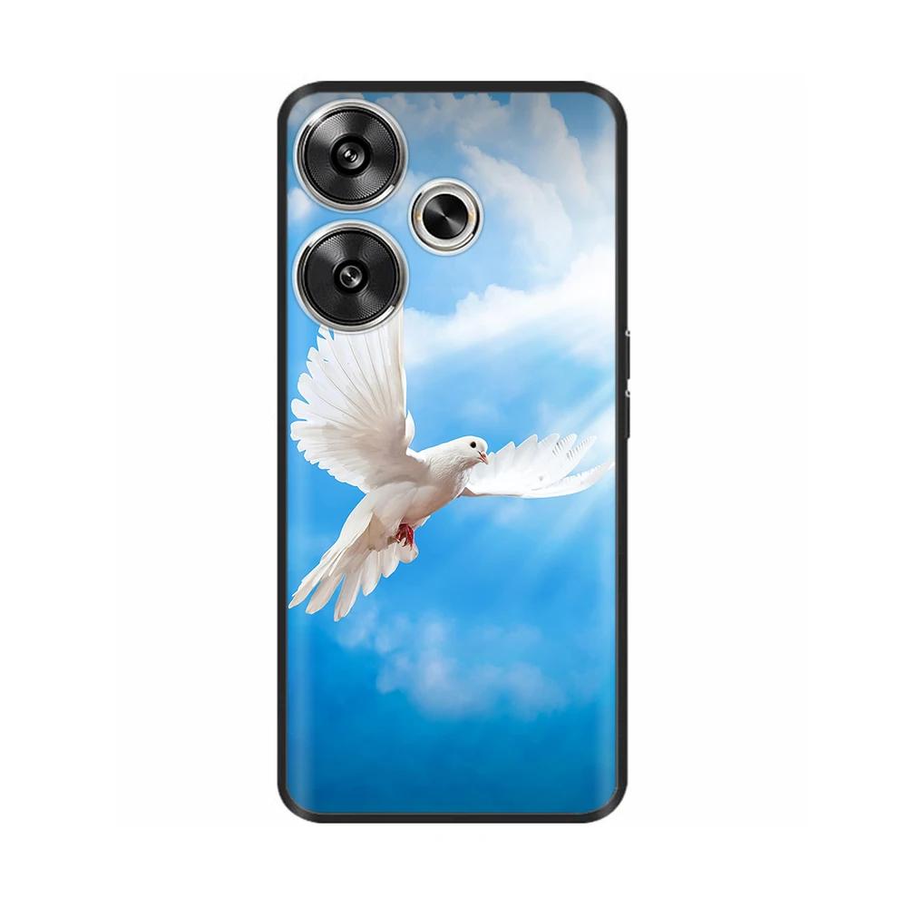 Черный силиконовый чехол для Xiaomi Redmi Turbo 3 Чехол Turbo3 Мягкий ТПУ Сумка для телефона Задняя крышка для Xiaomi Poco F6 Pro Чехлы Fundas Coque