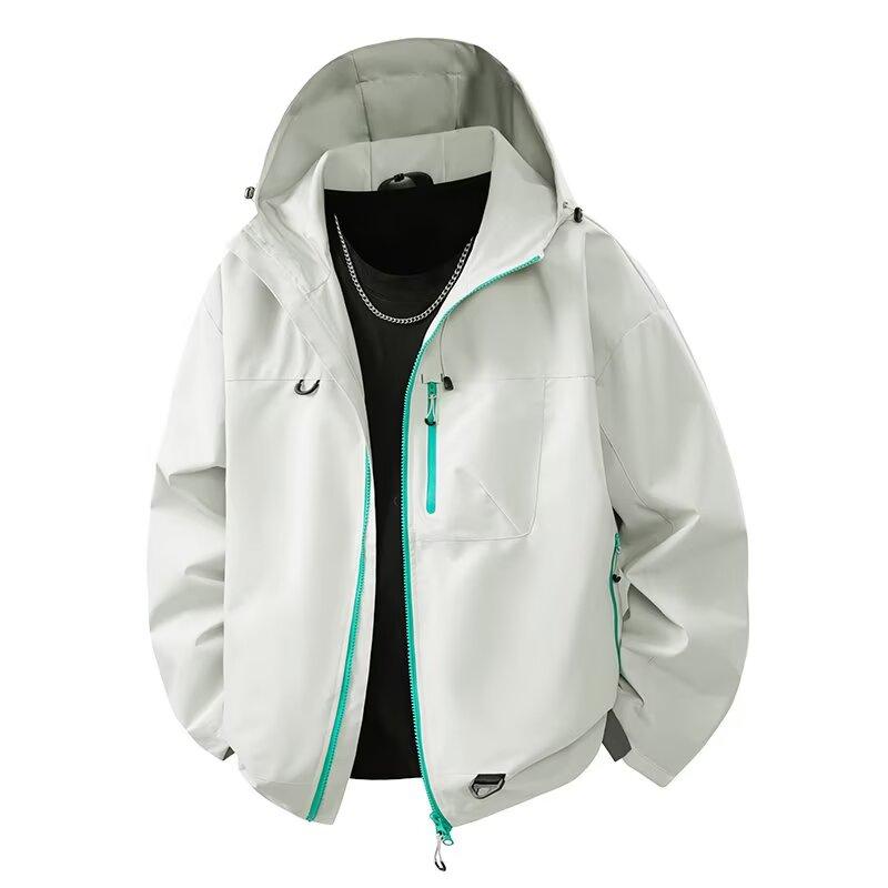 Мужская и женская повседневная куртка для активного отдыха, для пеших прогулок, ветрозащитная, водонепроницаемая, с капюшоном, тонкое пальто