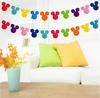 3-Row Colorful Mickey Mouse Garland Party Decorations, Disney Theme Garland for Birthday Party Decorations, Room Decorations, Baby Showers, and