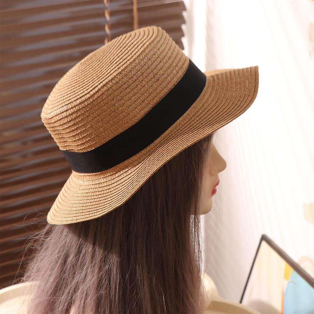 Sunshade Flat Tops Cap French Style Sun Hat Ins Straw Hat  Men and Women
