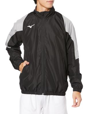 Mizuno Тренировочный утеплитель Breath Thermo и куртка размера M, Влагоотводящий теплогенерирующий, 32MEA655, Черный/Серый сплав,