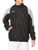 Mizuno Breath Thermo Training Warmer and Size M Jacket, Moisture-Wicking Heat-Generating, 32MEA655, Black/Alloy Gray,