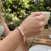 Enamel Chinese Flower Bangle Cherry Floral Women's Hand Bracelet  Gifts for Women Girl