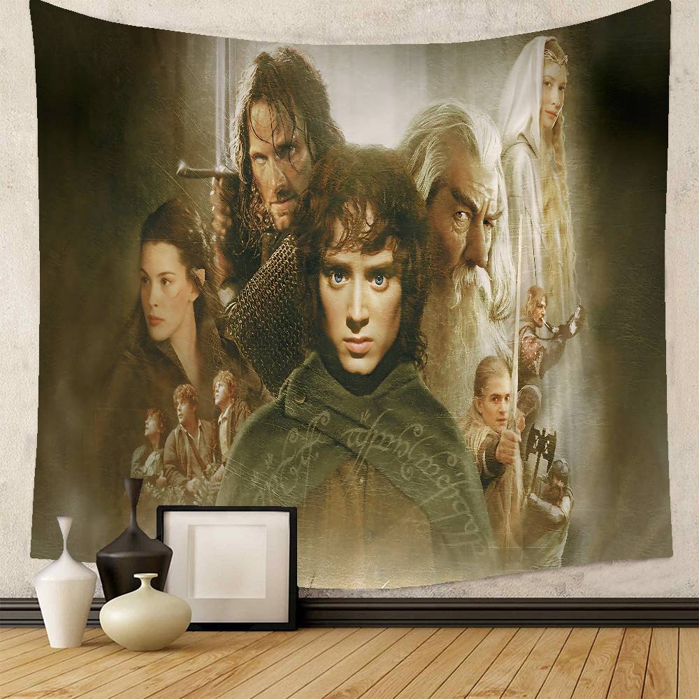 Classic Movie LLord Of The Rings Anime Colorful Tapestry Wall Hanging Hanging Tarot Hippie Wall Rugs Dorm Wall Art Decor
