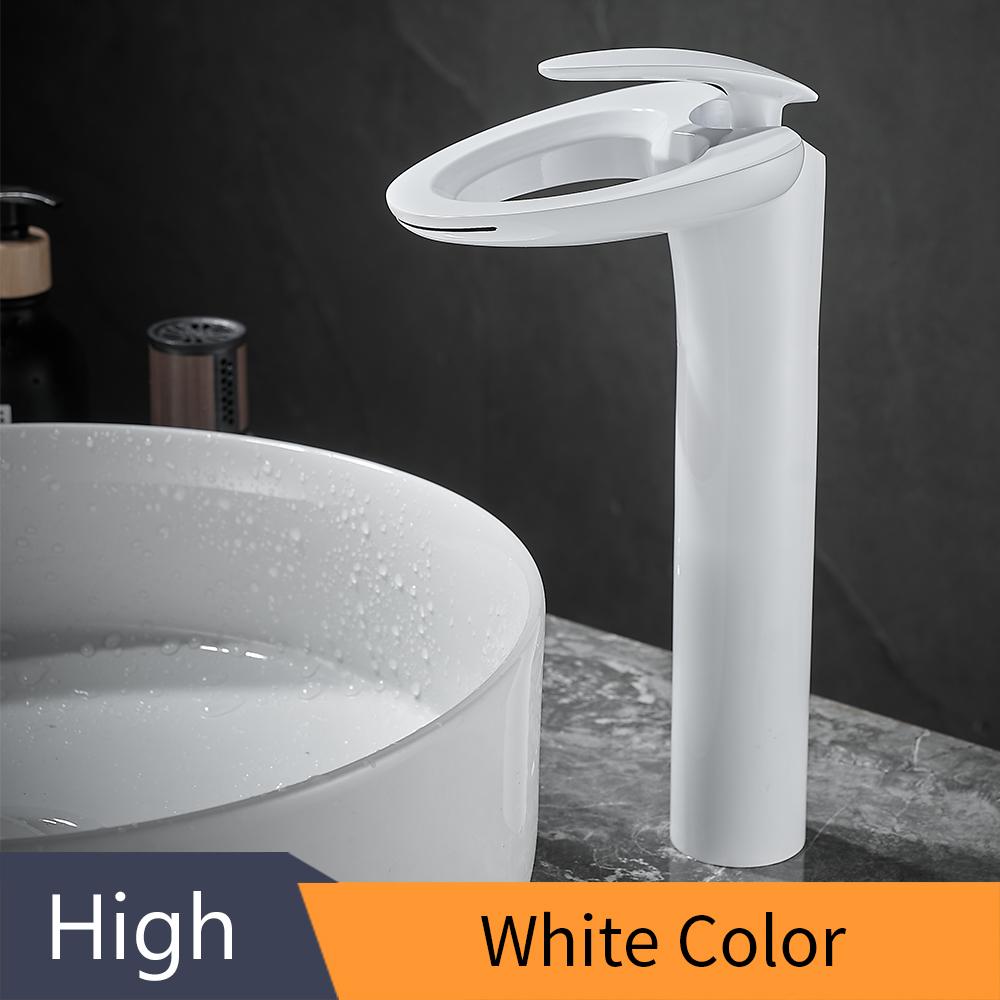 Смесители для раковины, современный серебряный смеситель для ванной комнаты, смесители-водопады, смесители для холодной и горячей воды на одно отверстие, смесители для раковины 855965