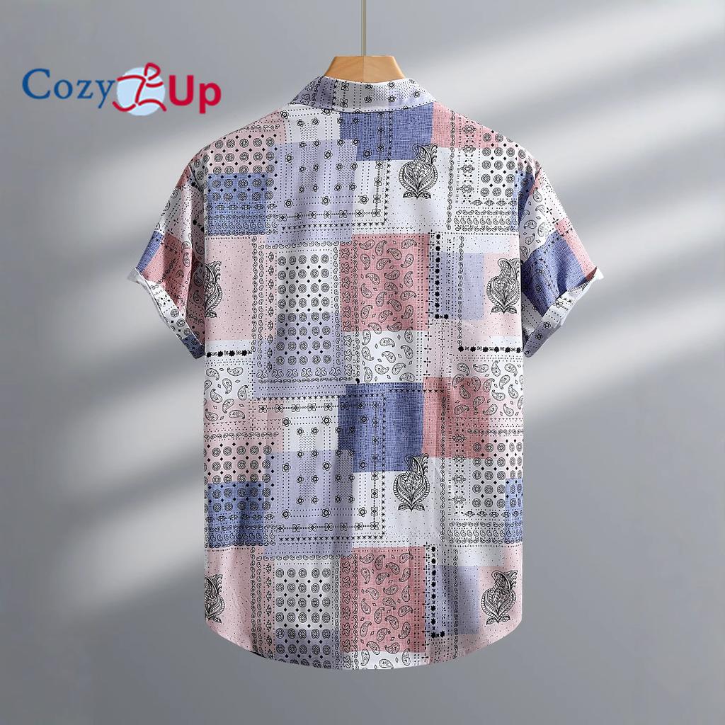 Мужская рубашка с коротким рукавом, мужская рубашка с принтом орехов кешью в стиле ретро, мужская рубашка, лето 2025 г., новое поступление